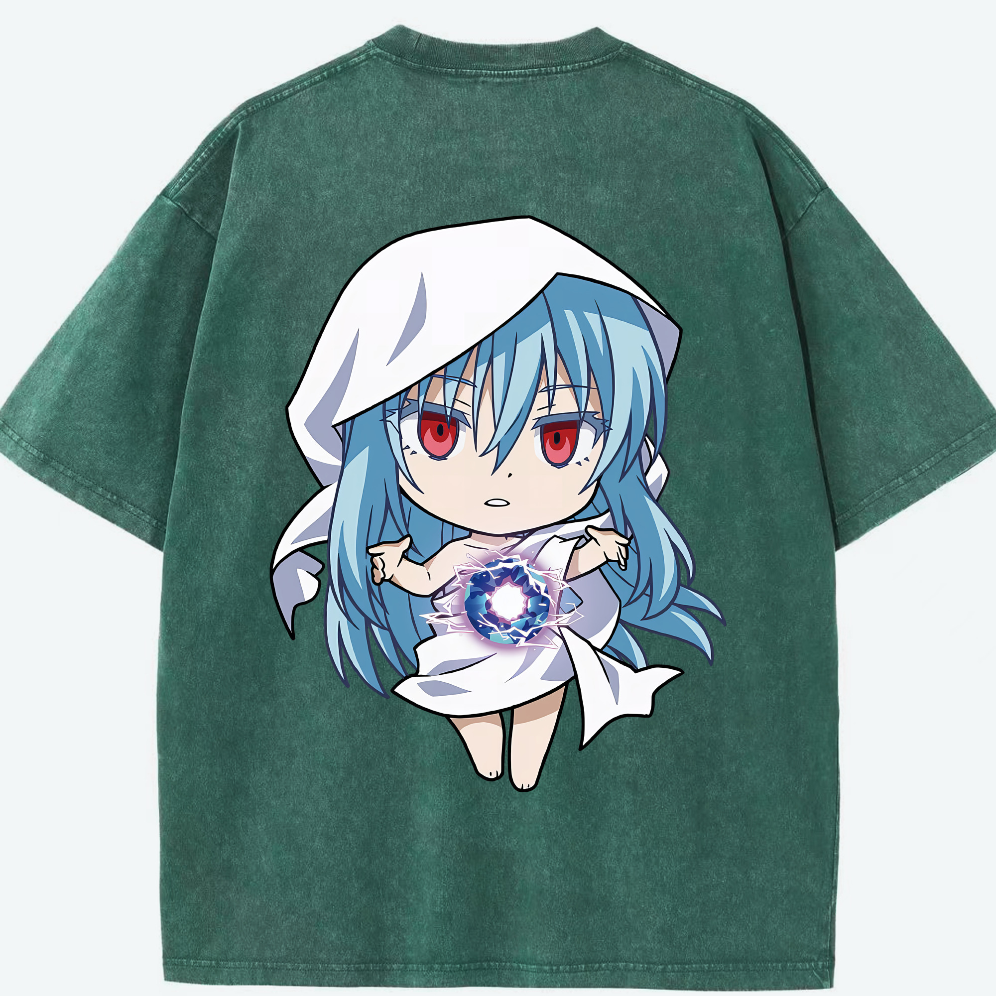 （画像用） 転スラ Regarding Reincarnated to Slime 綿100% ヴィンテージ風 半袖Tシャツ（背面プリント）